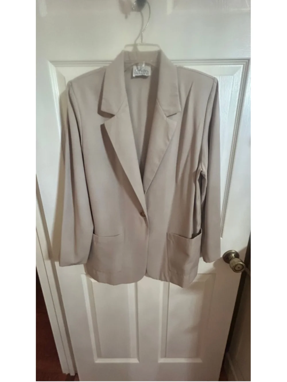 Cristin Stevens Tan Lightweight Blazer Jacket - Size Medium